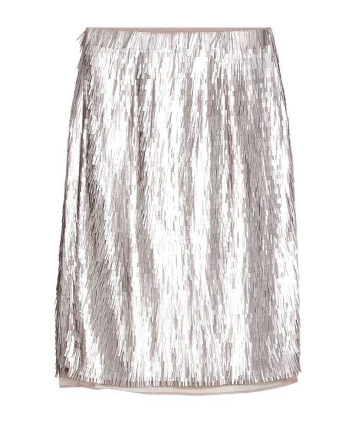 Rohe Pencil Skirt With Silver Sequins In Gray