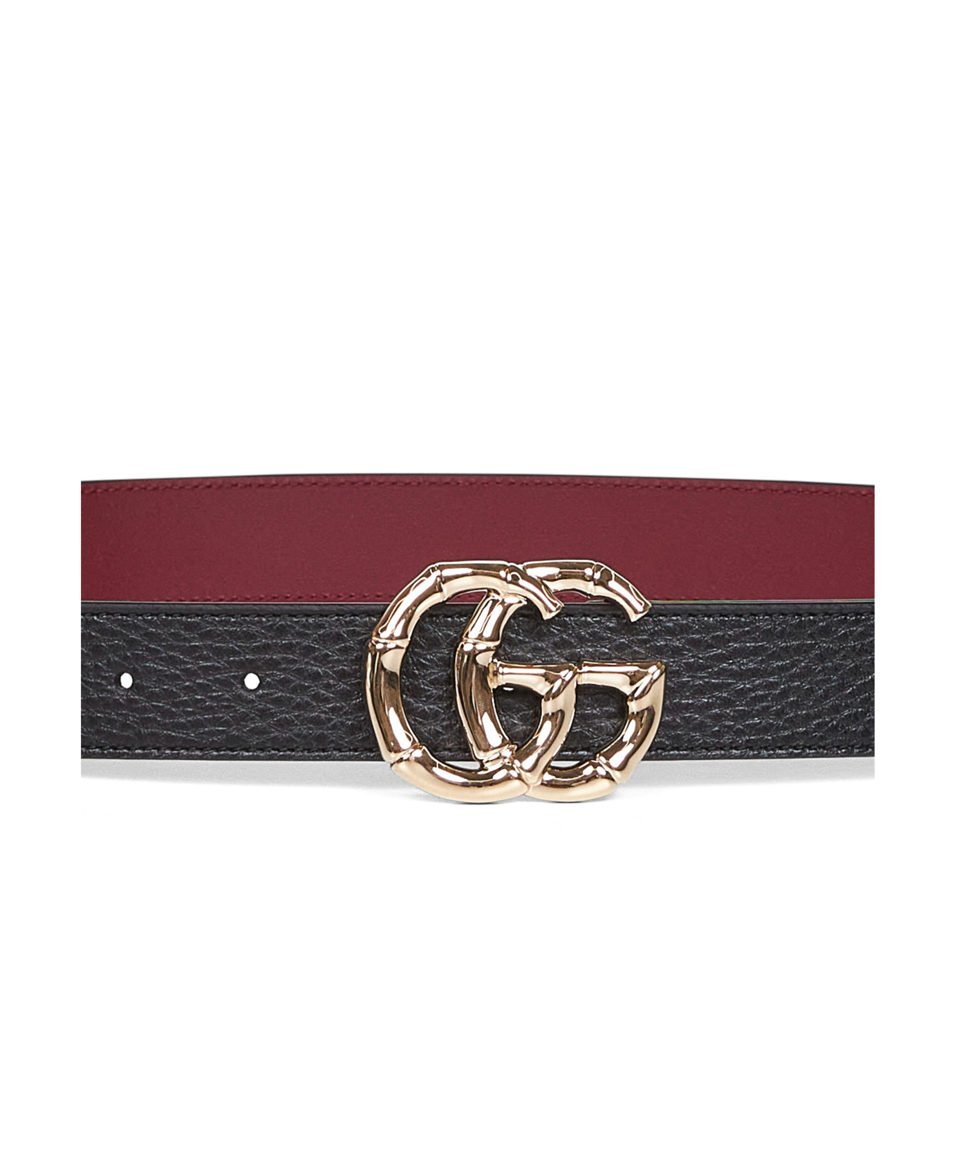 Gucci Gg Leather Belt In Black