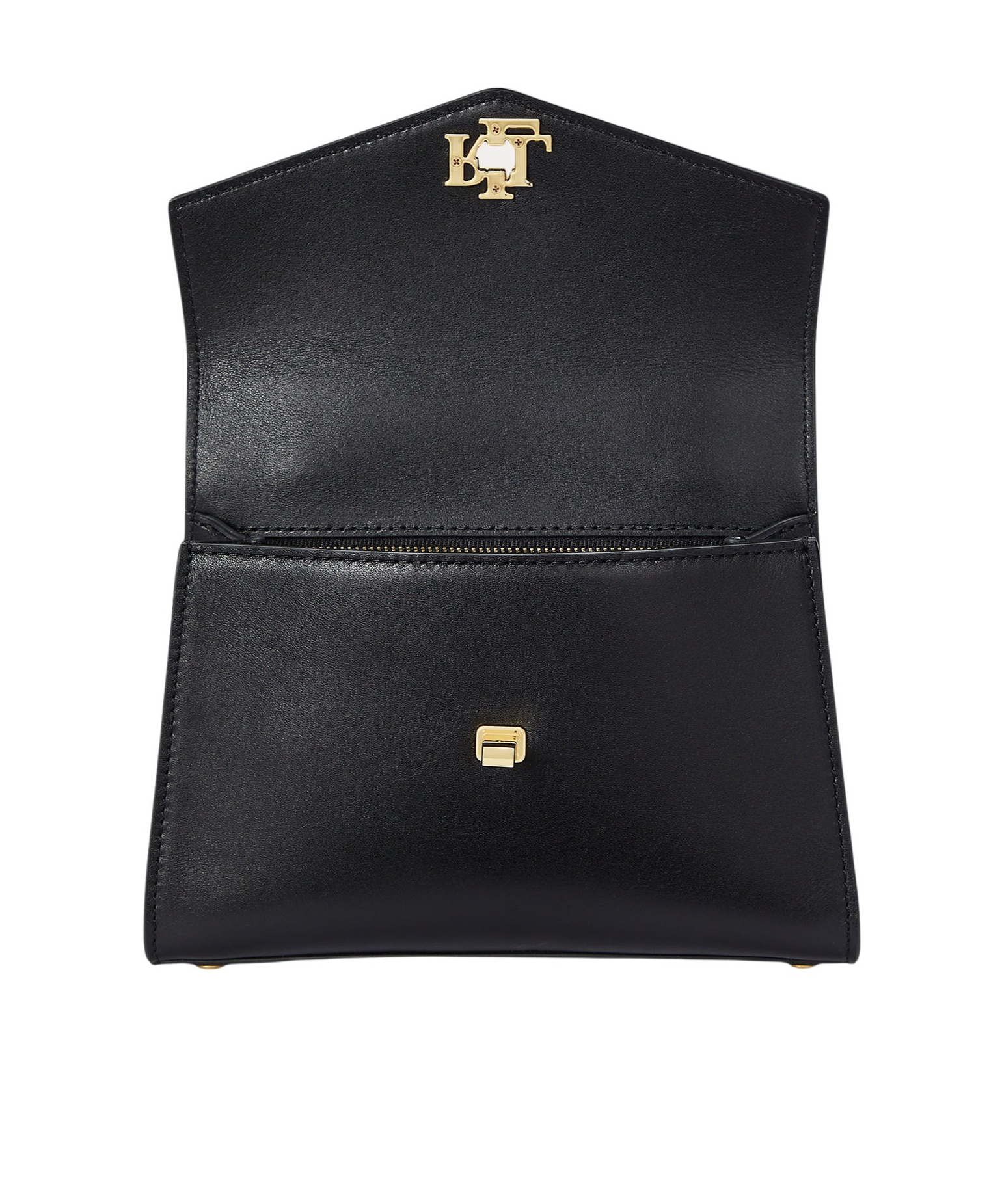 Ralph Lauren Leather Small Farrah Satchel In Black