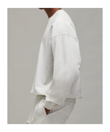 Y-3 Brushed Terry Crewneck Sweatshirt In White