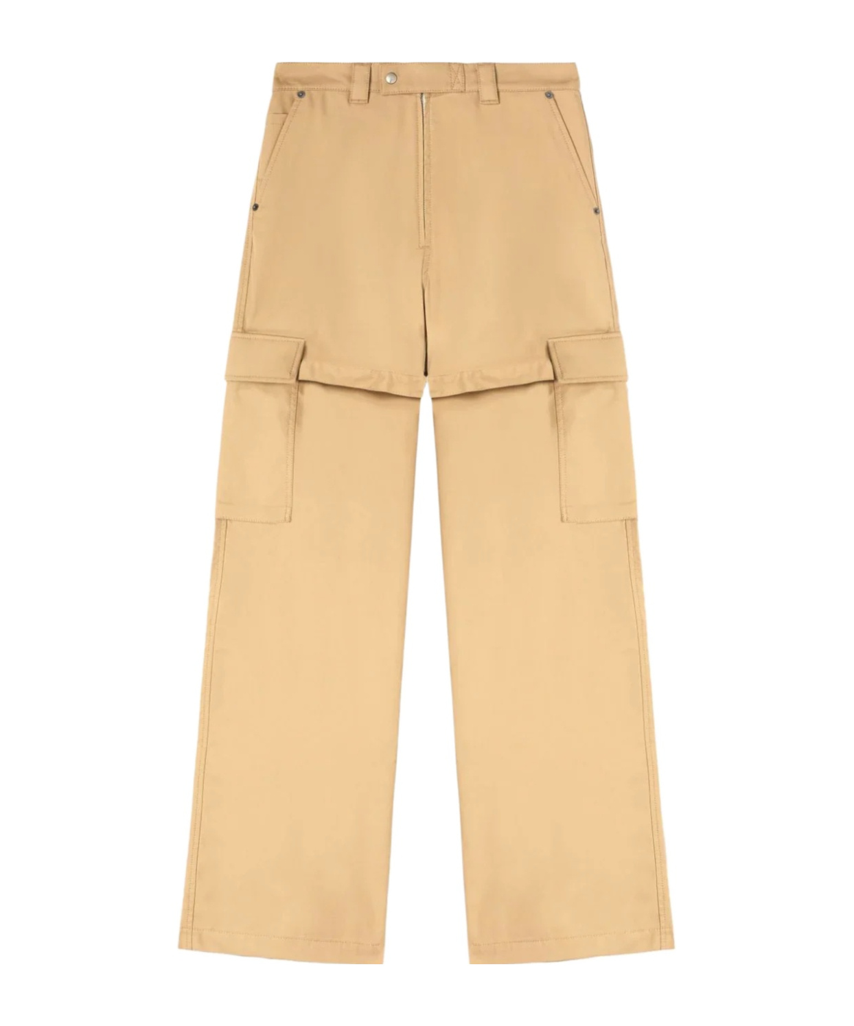 Shop Ambush Straight-leg Cotton Cargo Trousers In Nude