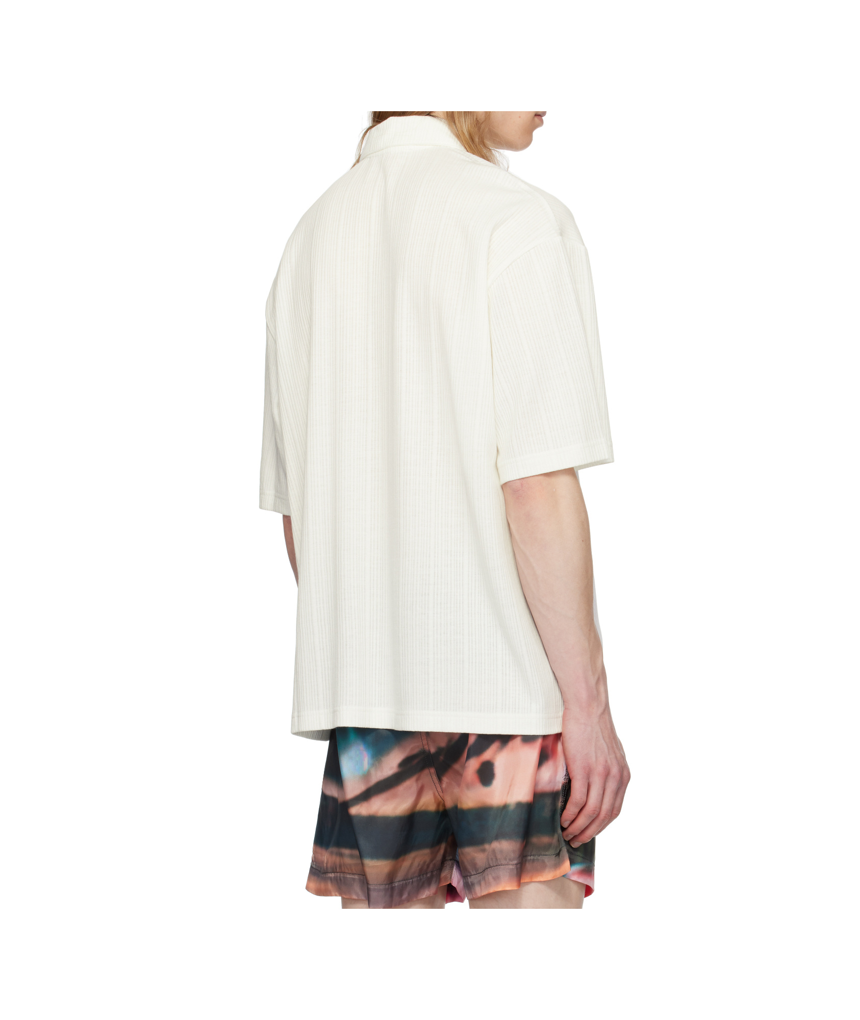 Sunnei Lapel Short-sleeved Polo Shirt In White