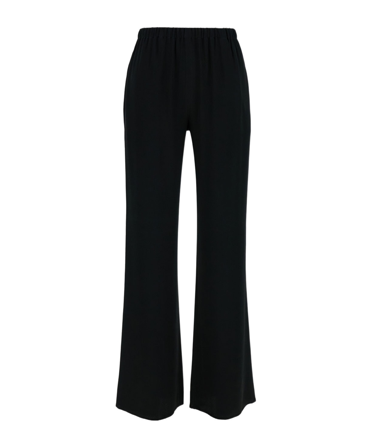 Antonelli Straight-leg Elasticated Waistband Satin Trousers In Black