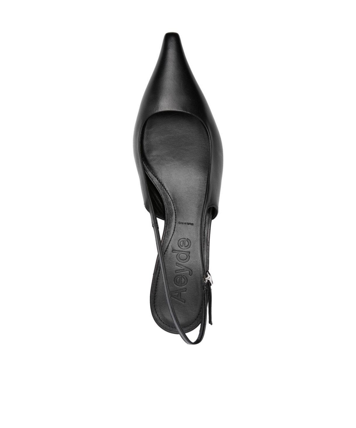 Aeyde Catrina Leather Kitten-heel Slingback Pumps In Black