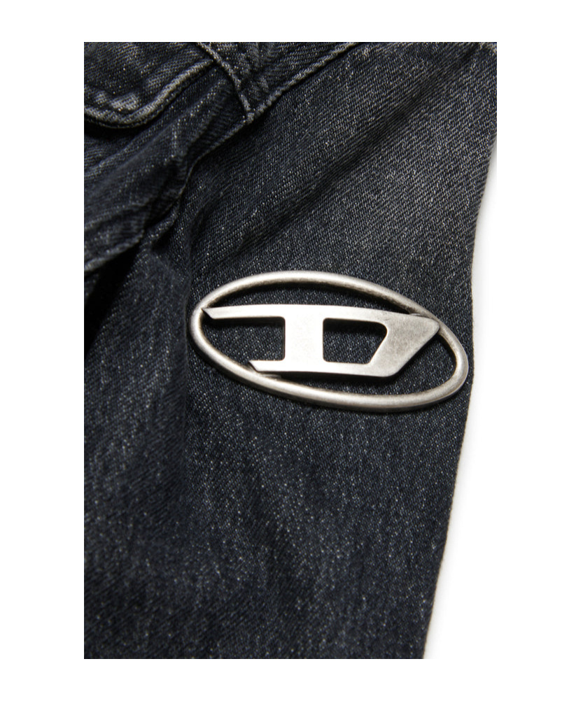 Diesel Jslimmy Denim Jacket In Black