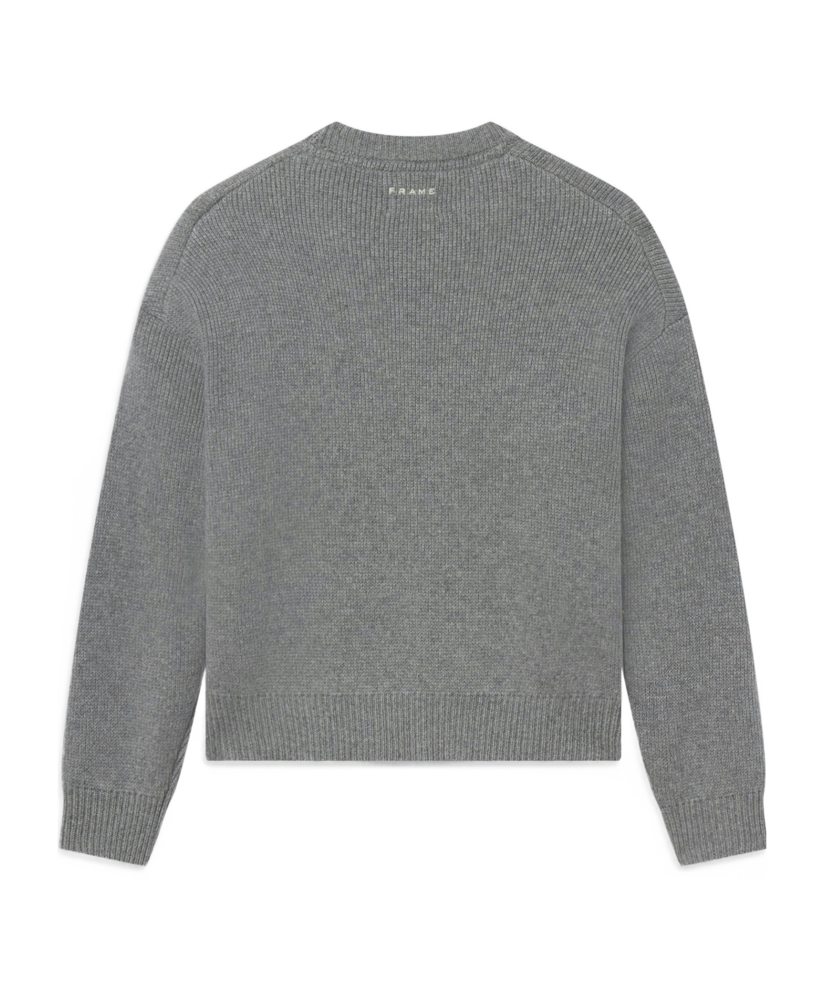 Frame Logo Crew Neck Sweater In Gray