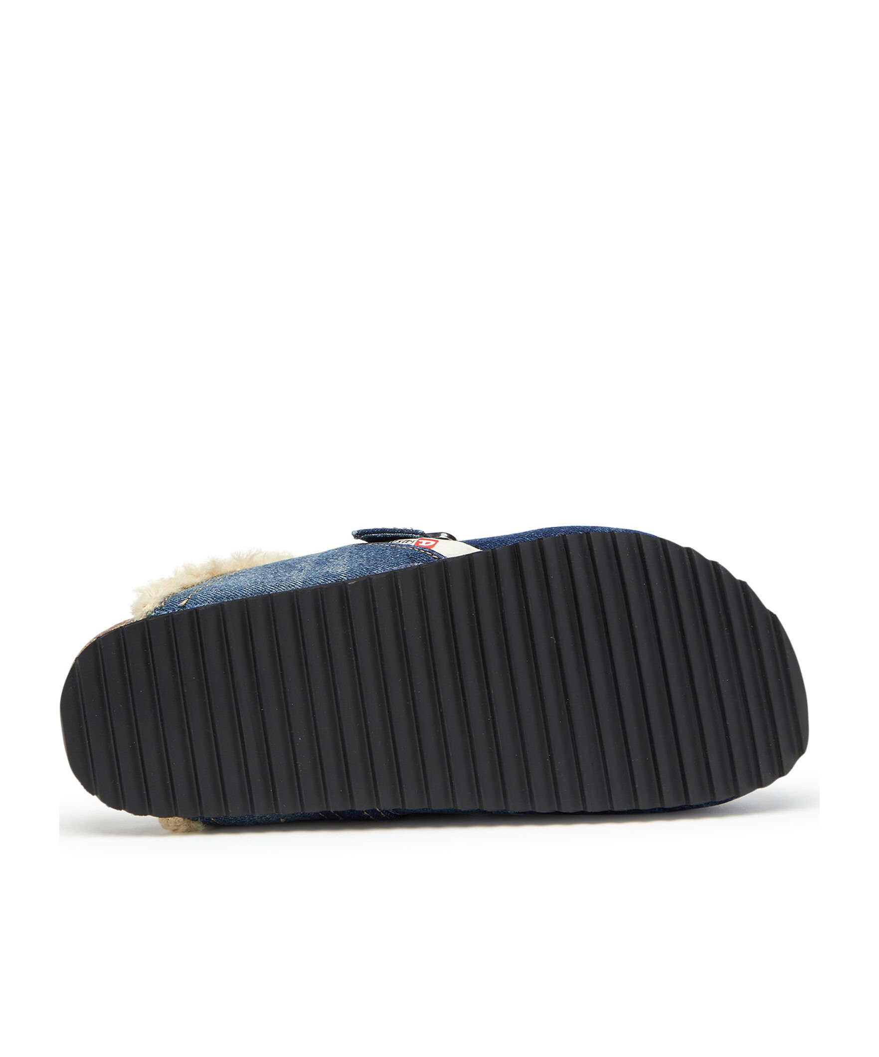 Diesel D-woodstock Denim Slippers In Blue