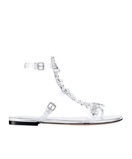 Dior Eve Thong Sandal In Metallic