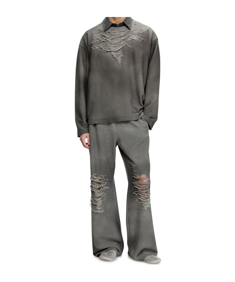 Diesel Grey Stretch Cotton Blend P-percy Joggers In Gray