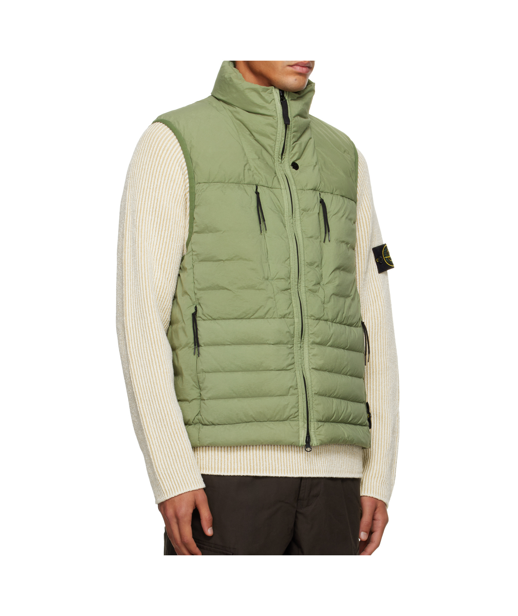 Stone Island Green G100004 Seamless Tunnel Nylon Down-tc Vest In Green