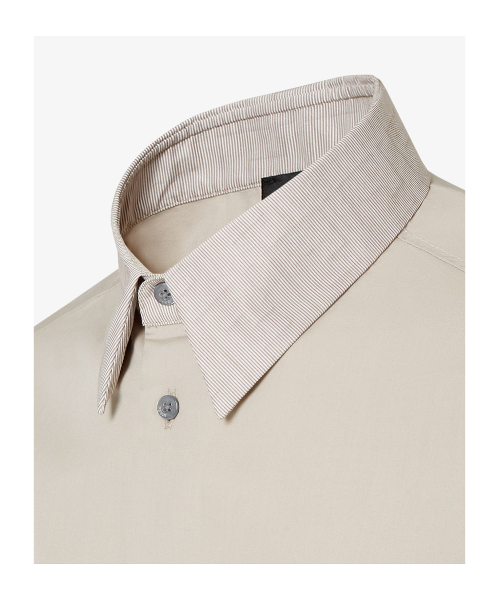 Fendi Beige Cotton Shirt In Gray