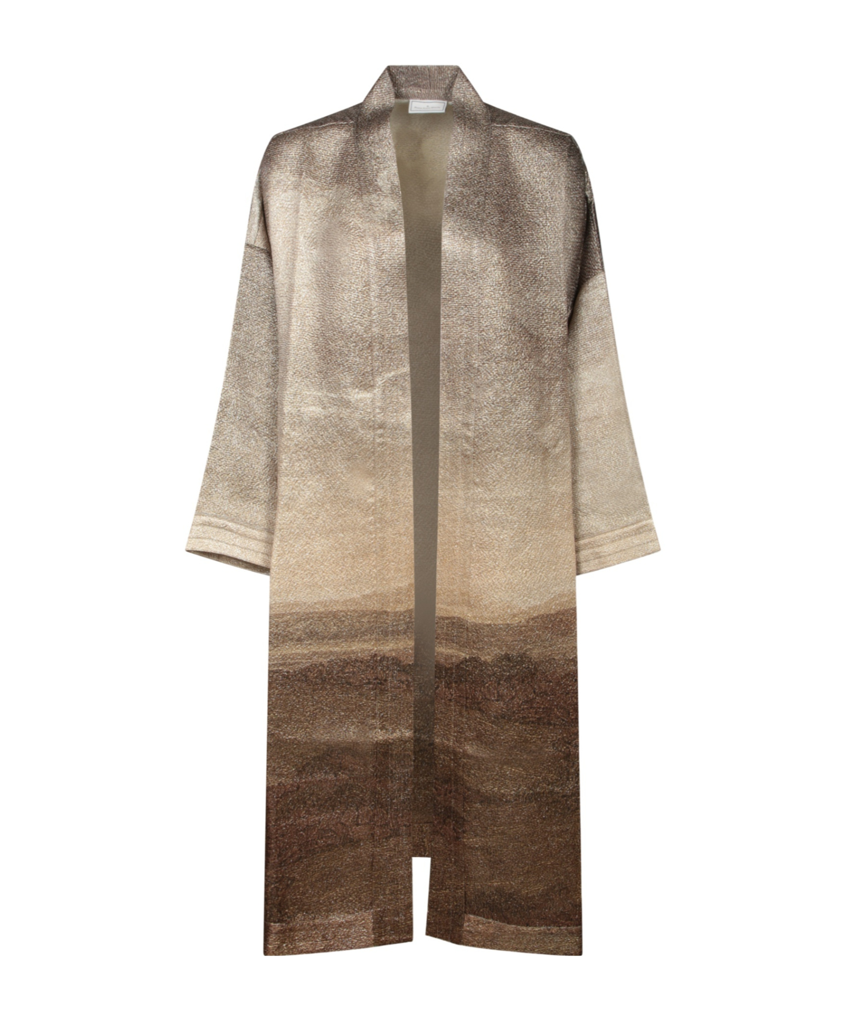 Pierre-louis Mascia Landscape-print Coat In Brown