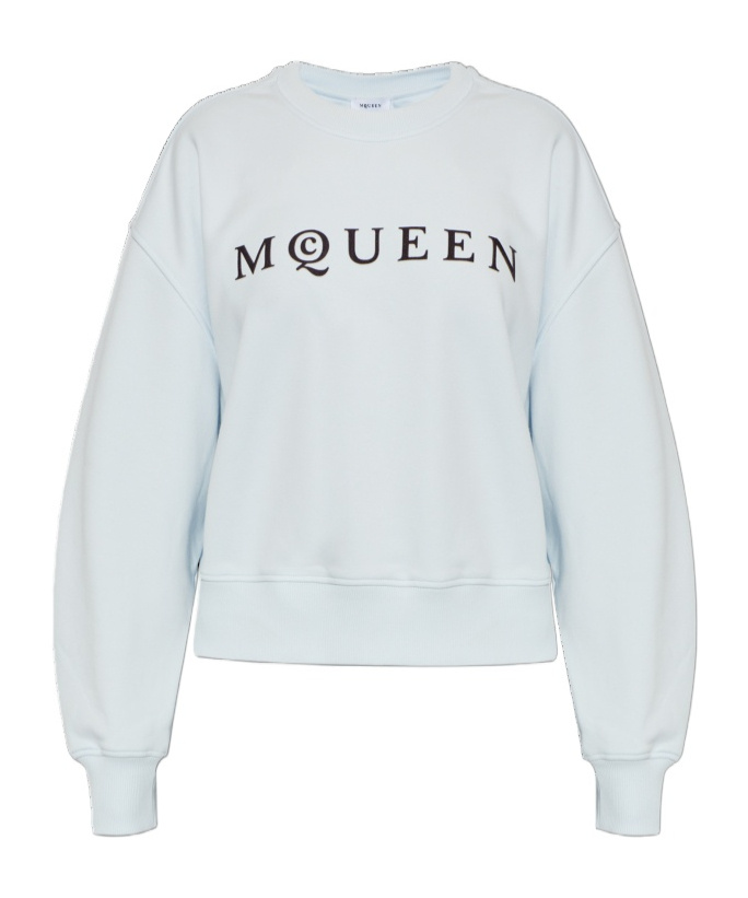 Alexander Mcqueen Long-sleeved Sweatshirt In White