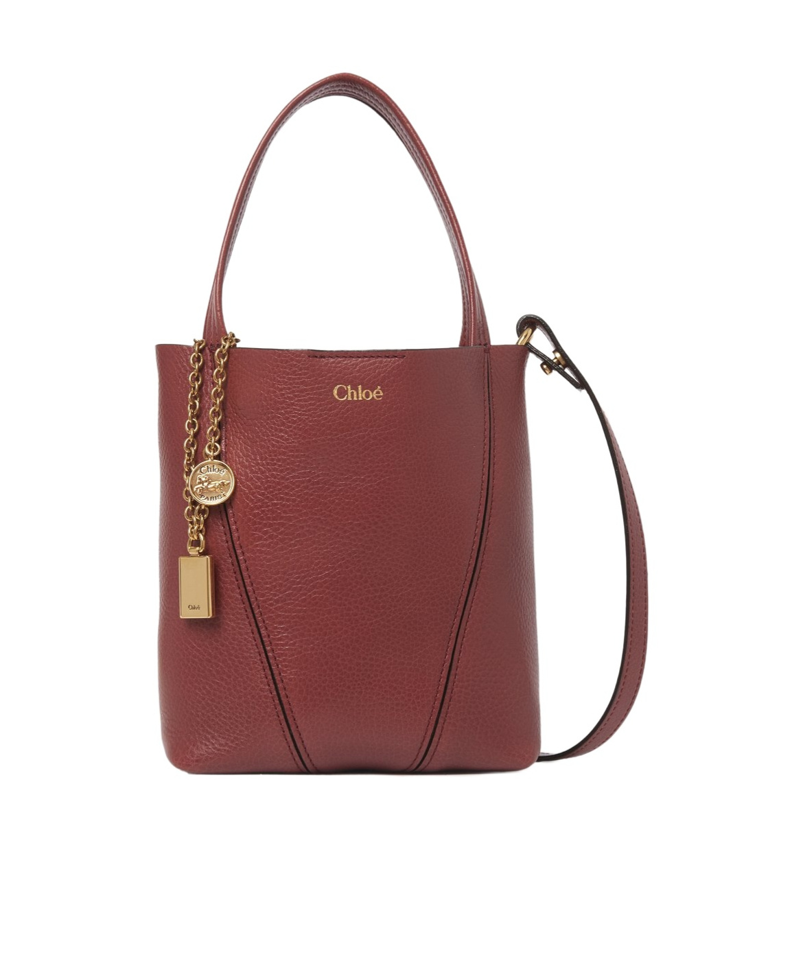 Chloé Small Spin Tote Bag In Grained Leather