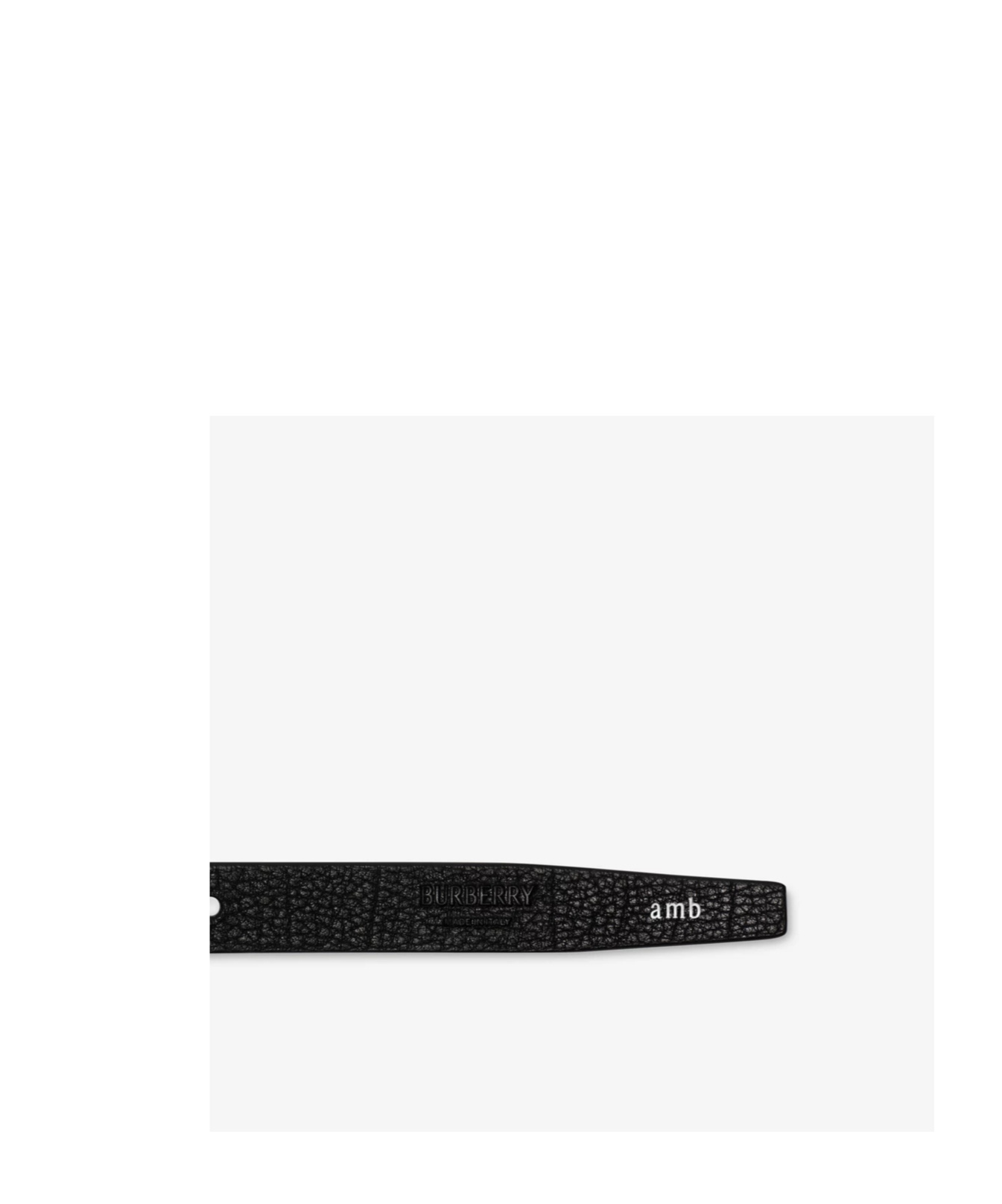 Burberry Shield Ekd Leather Belt In Black