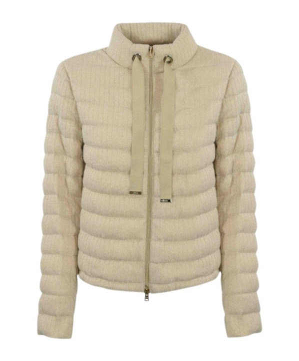 Herno Short Down Jacket In Brown