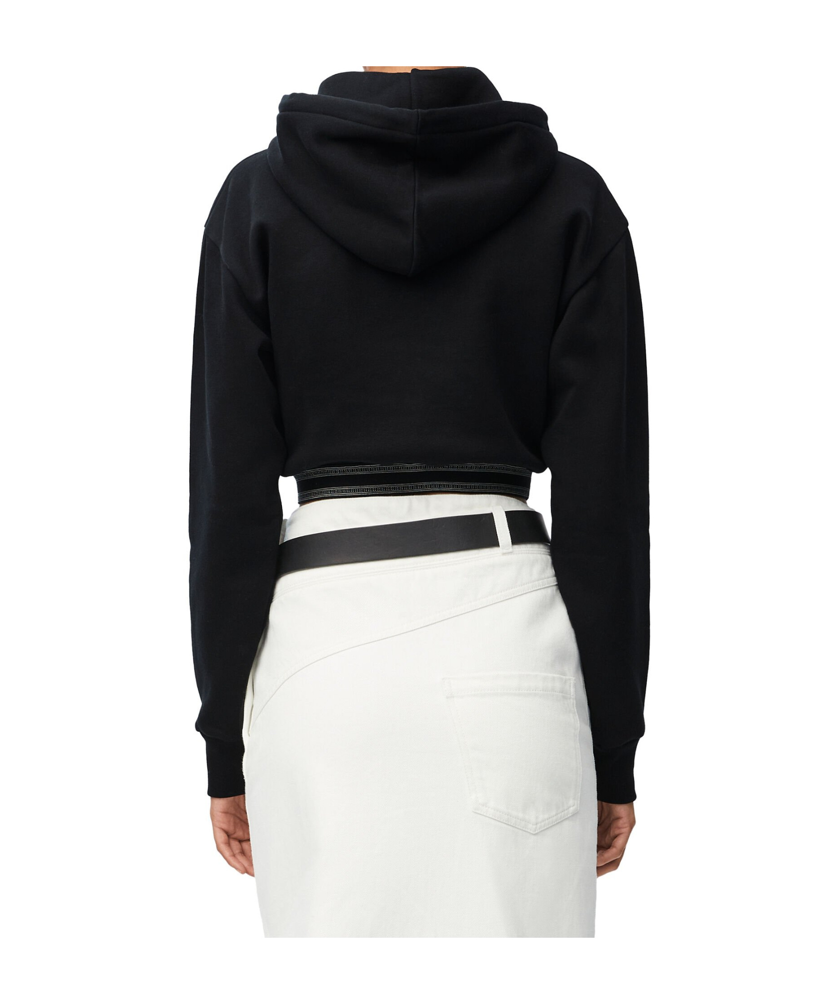 LOEWE CROPPED HOODIE IN COTTON AND CASHMERE