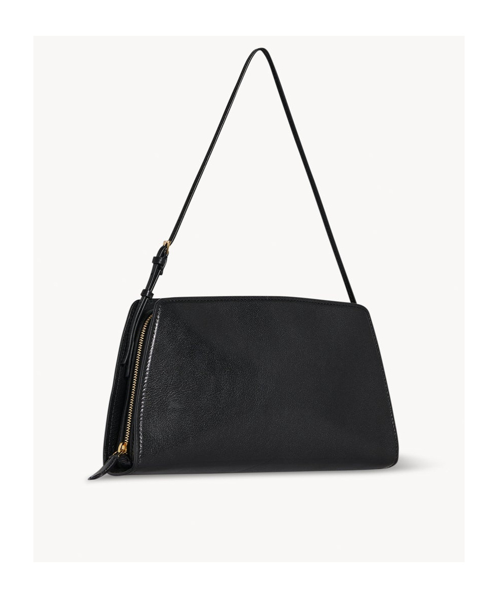The Row Dalia Baguette Logo Shoulder Bag In Black