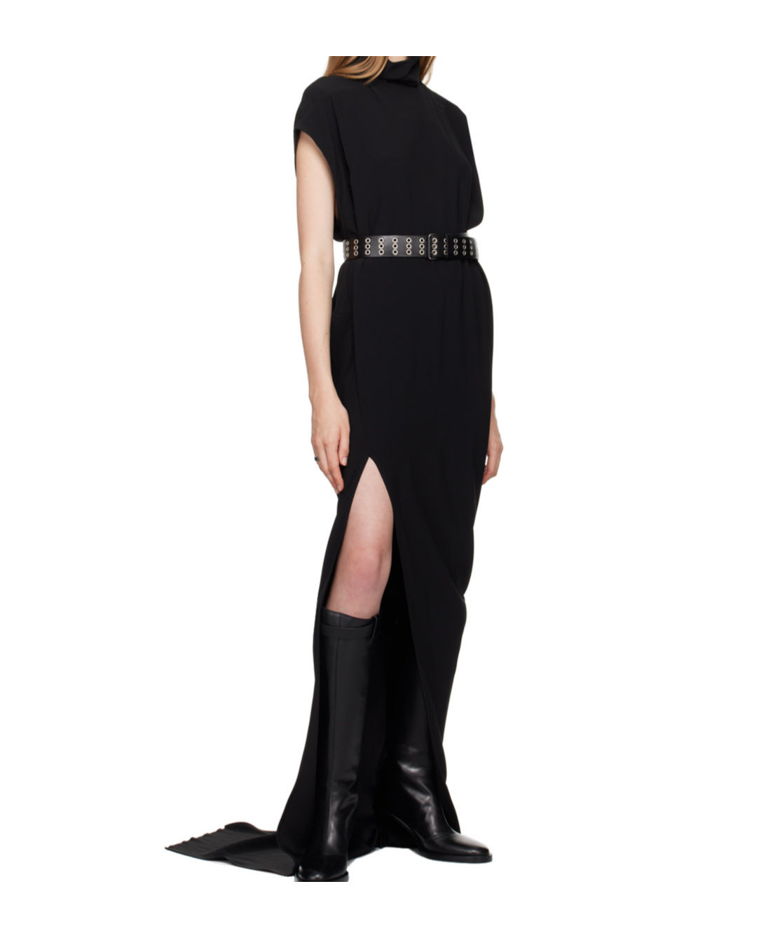 Ann Demeulemeester Logo Belt In Black