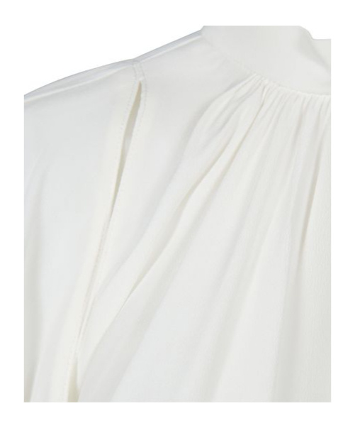 Pinko Flowing Blouse In Silk Blend In White