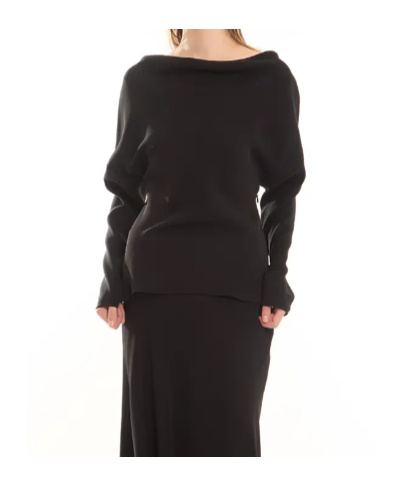 P.a.r.o.s.h Cowl-neck Blouse In Black