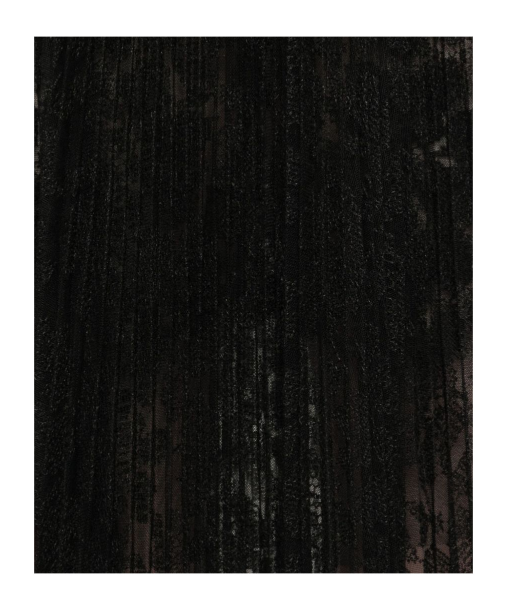 Ermanno Scervino Pleated Midi Skirt In Black