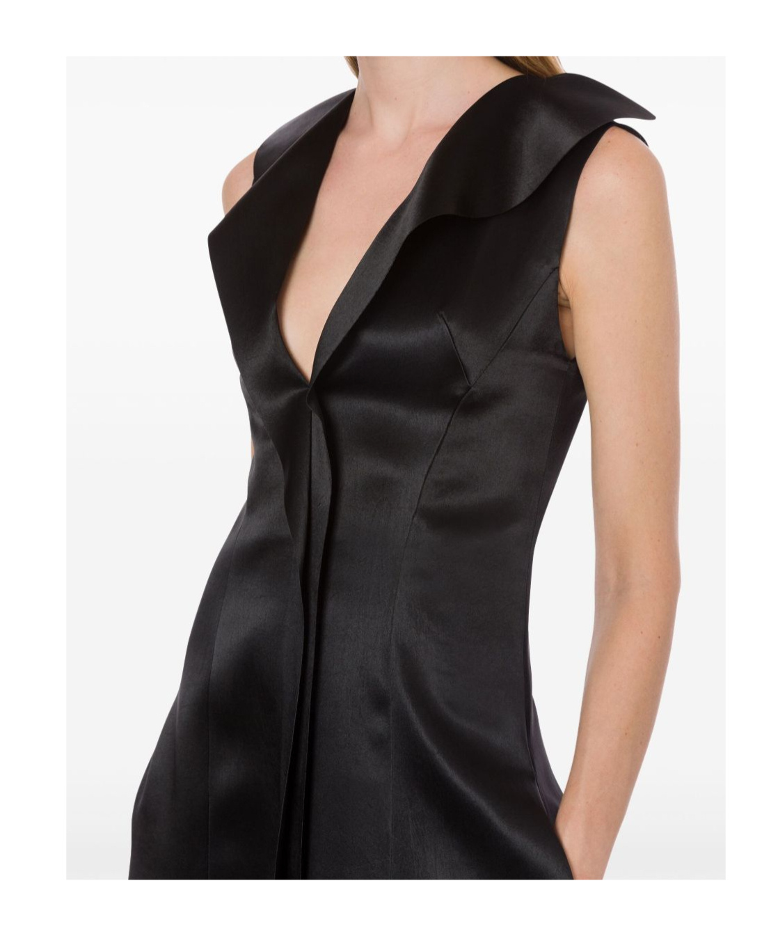 Philosophy Di Lorenzo Serafini Long Duchesse Dress In Black