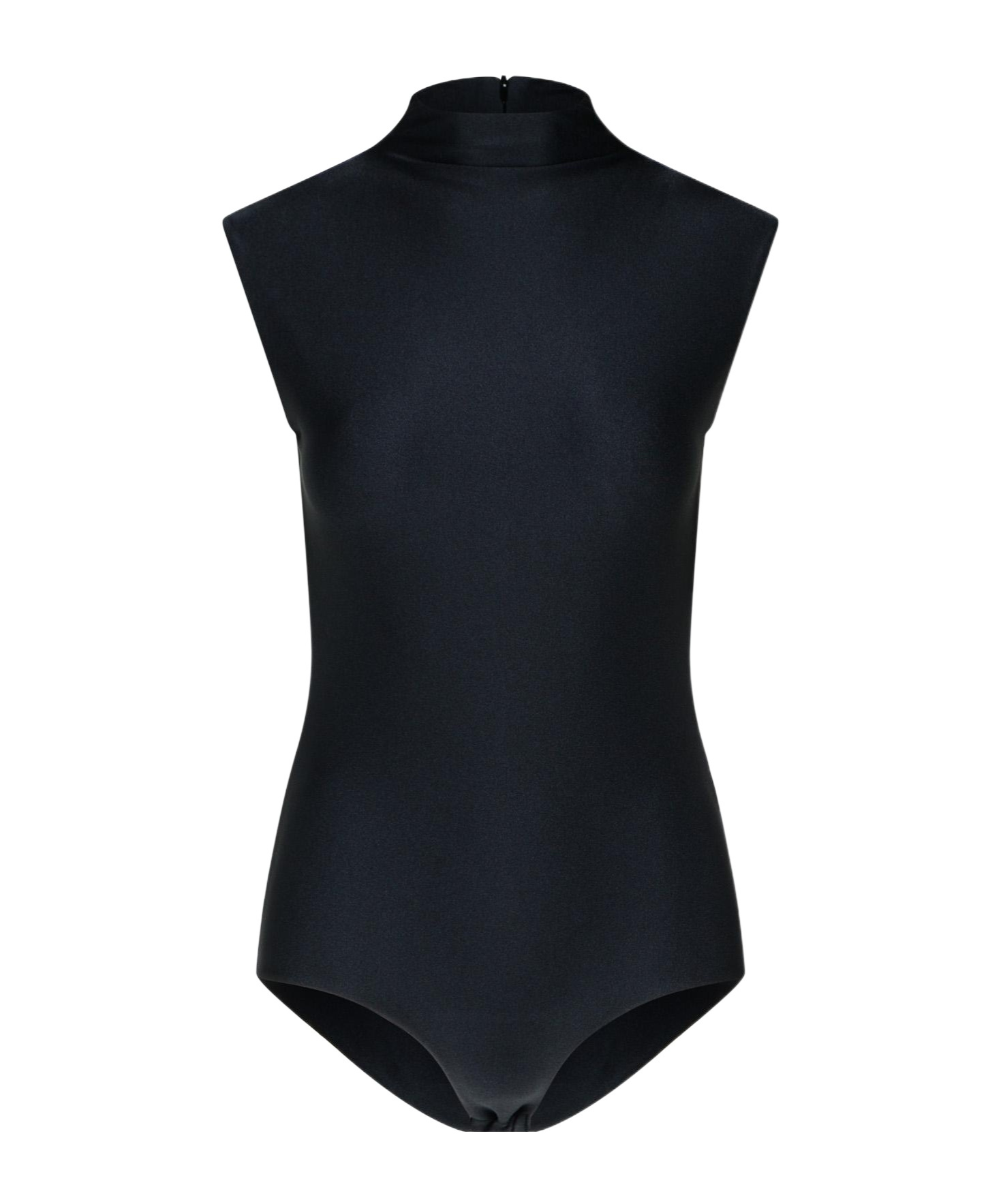 Shop Sportmax Mock Neck Sleeveless Top In Black