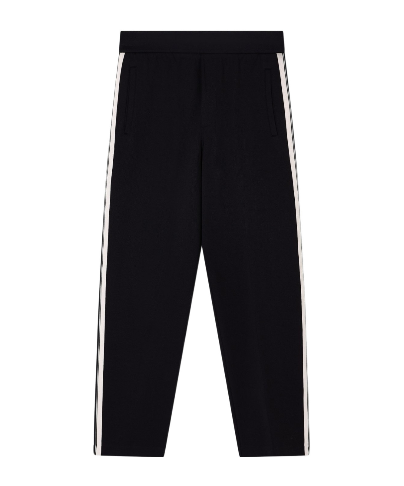 Emporio Armani Elastic Waist Casual Pants In Black