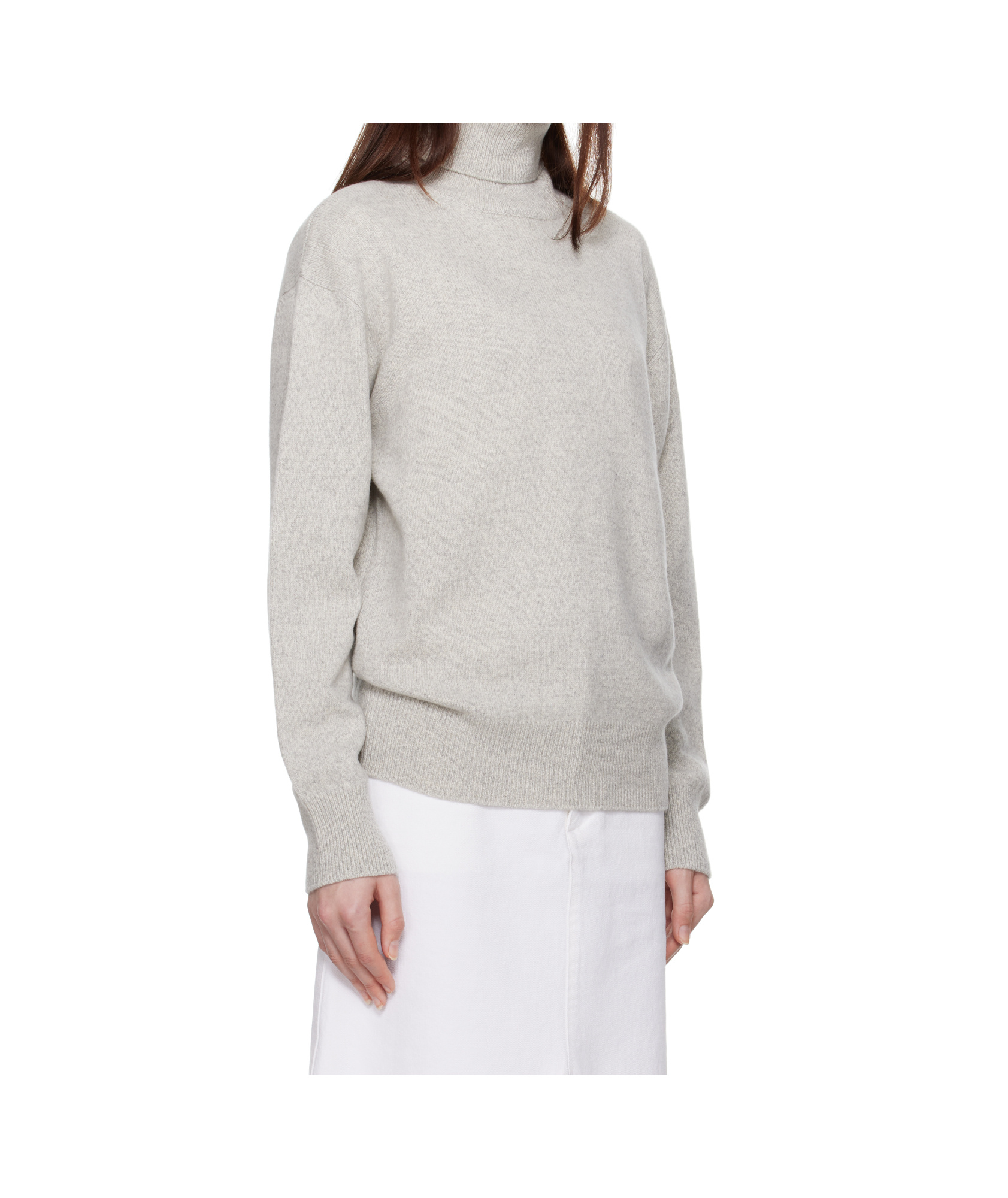 Apc Gray Alma Turtleneck In White