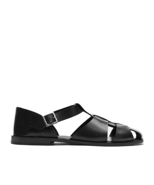 Scarosso Apollo Buckle-fastened Sandals In Black