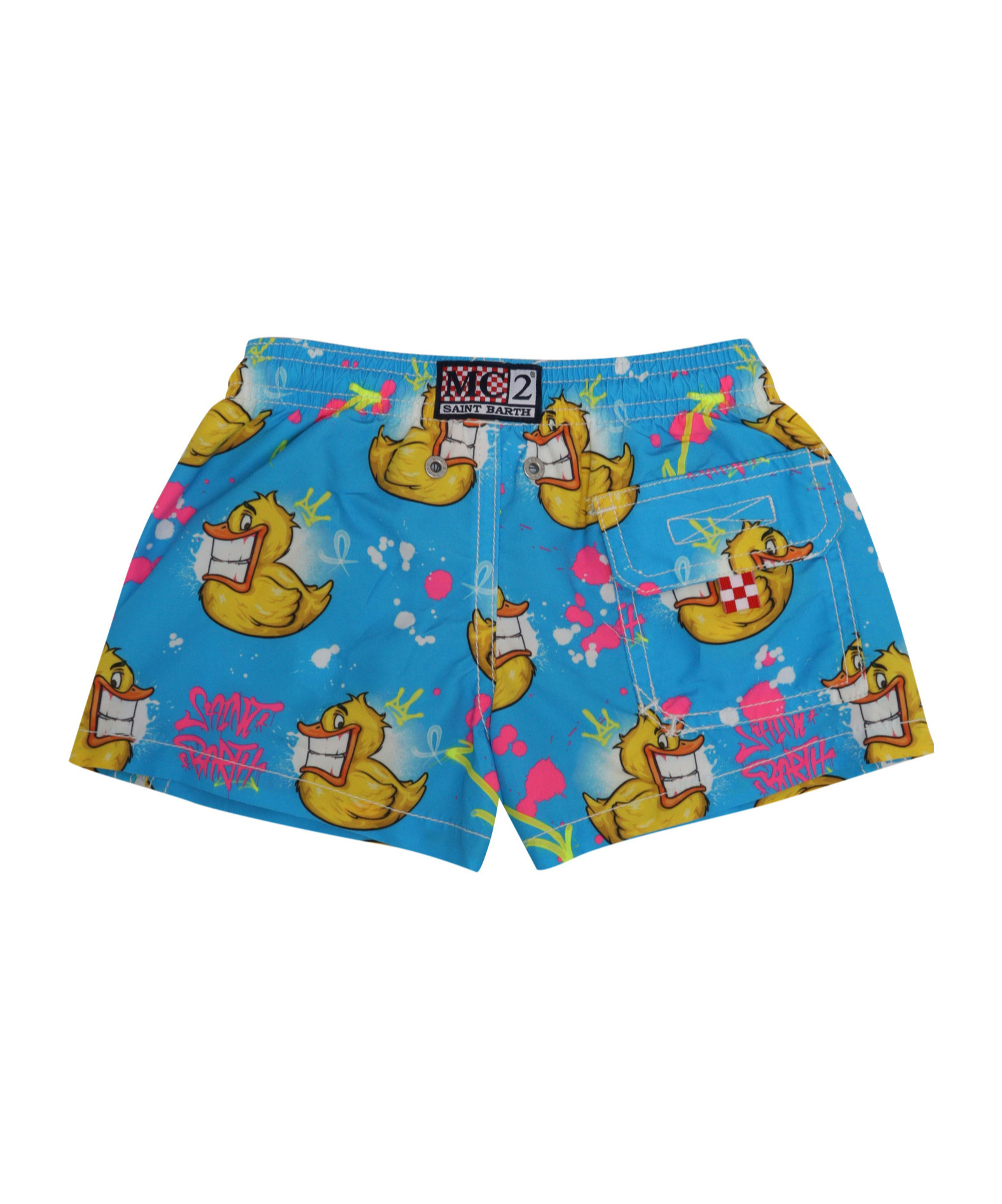 MC2 SAINT BARTH MC2 SAINT BARTH KIDS PATTERN-PRINTED DRAWSTRING SWIM SHORTS