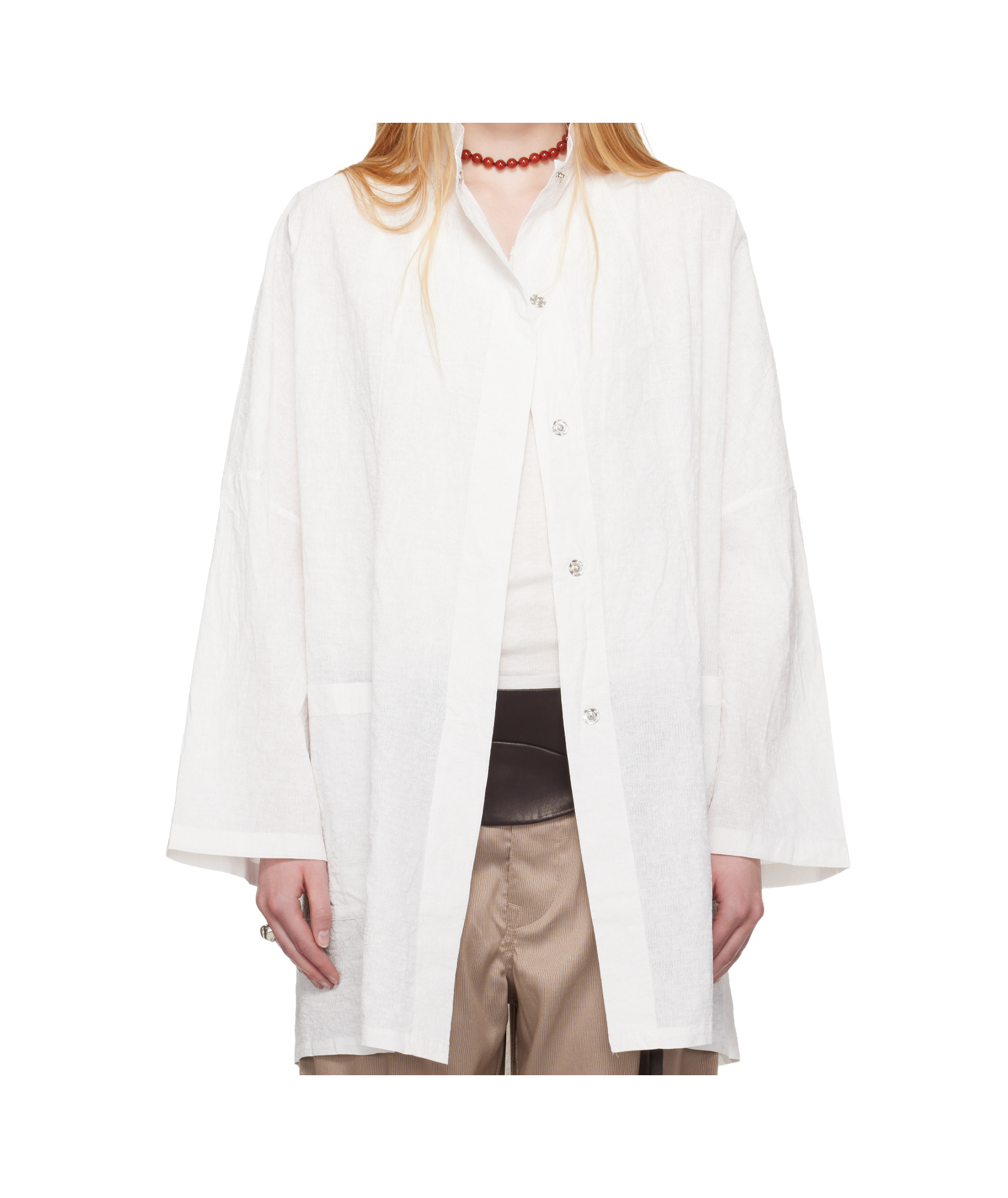 Our Legacy Work Shop Emporio Armani Spiaggia Shirt In White