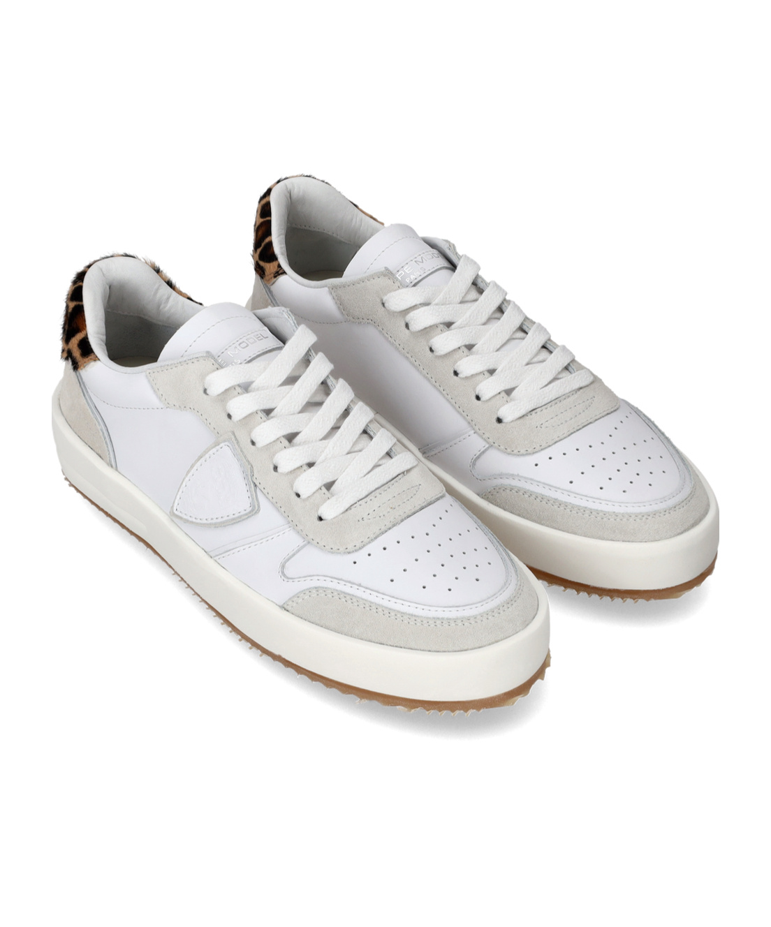 Philippe Model Logo Patch Low-top Sneakers In White