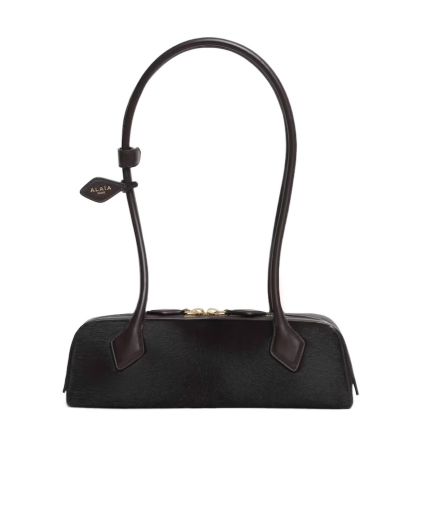 Alaïa Le Teckel Small Bag In Haircalf In Brown