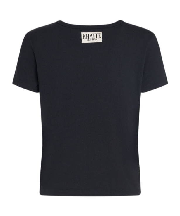 Khaite Samson Cotton Knitted T-shirt In Black