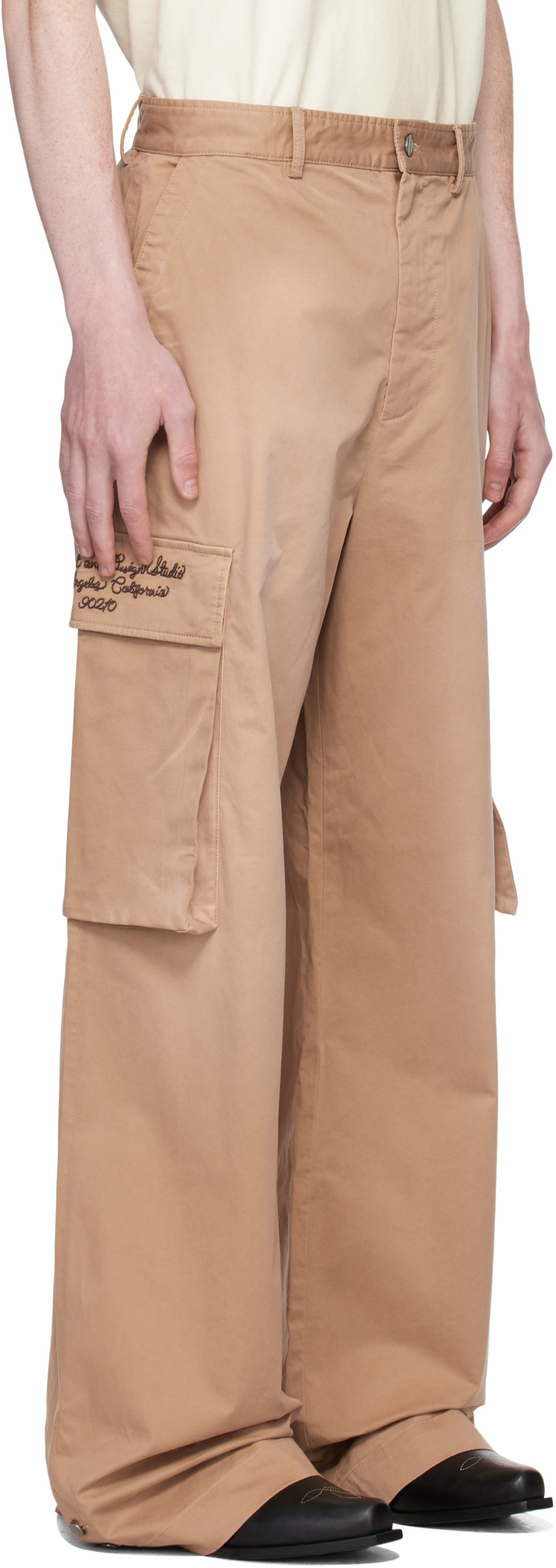 Amiri Belt Loops Slacks In Brown