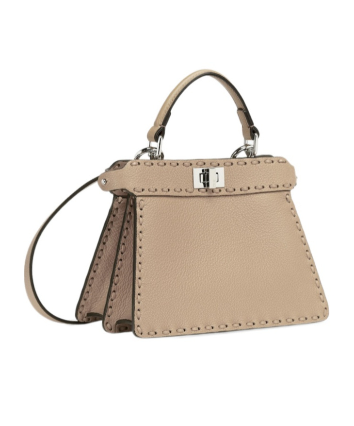 Fendi Small Peekaboo Iseeu Shoulder Bag In Nude
