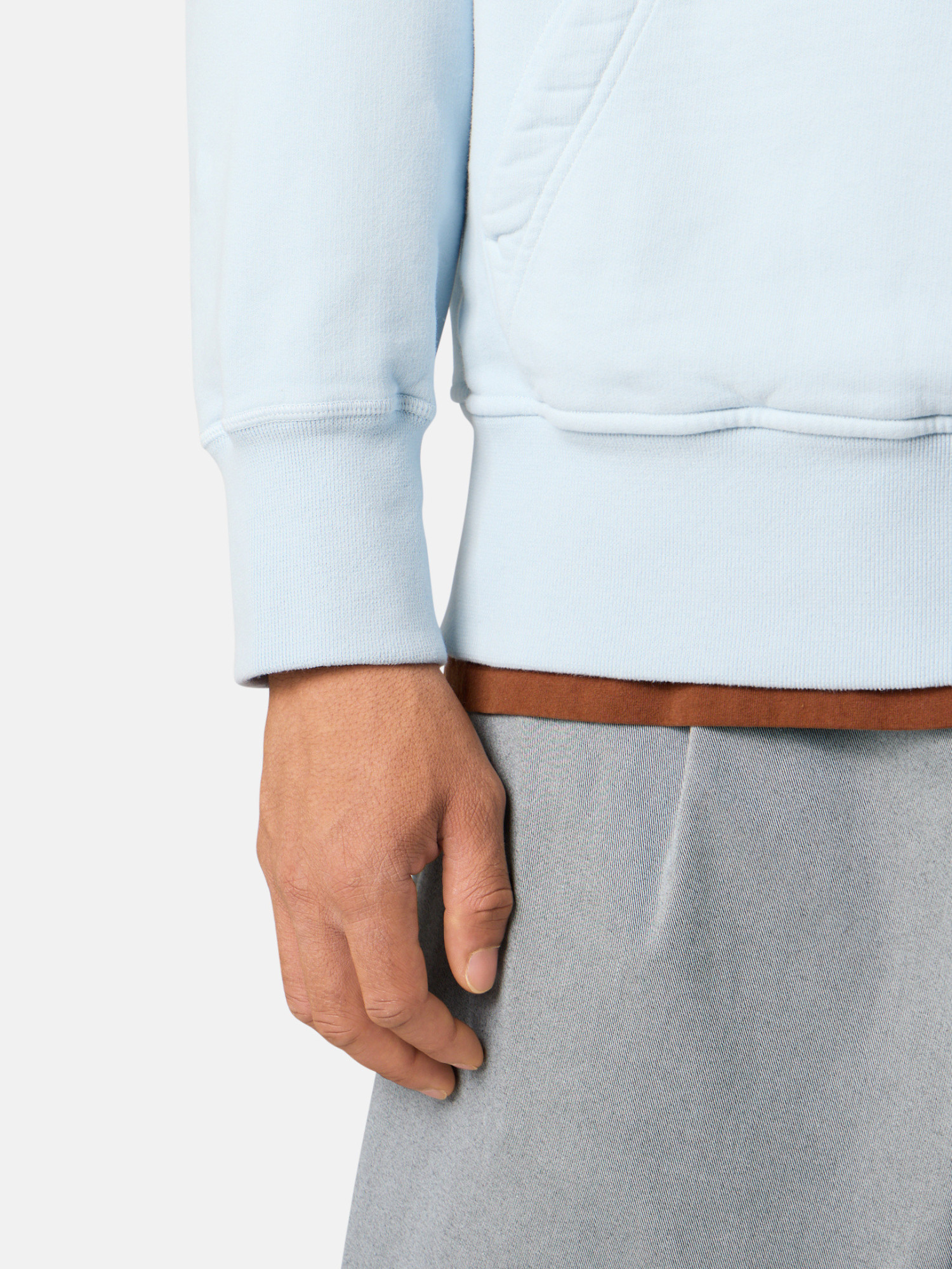 Stone Island Oversized-fit Hooded Sweatshirt With Pouch Pocket In Blue