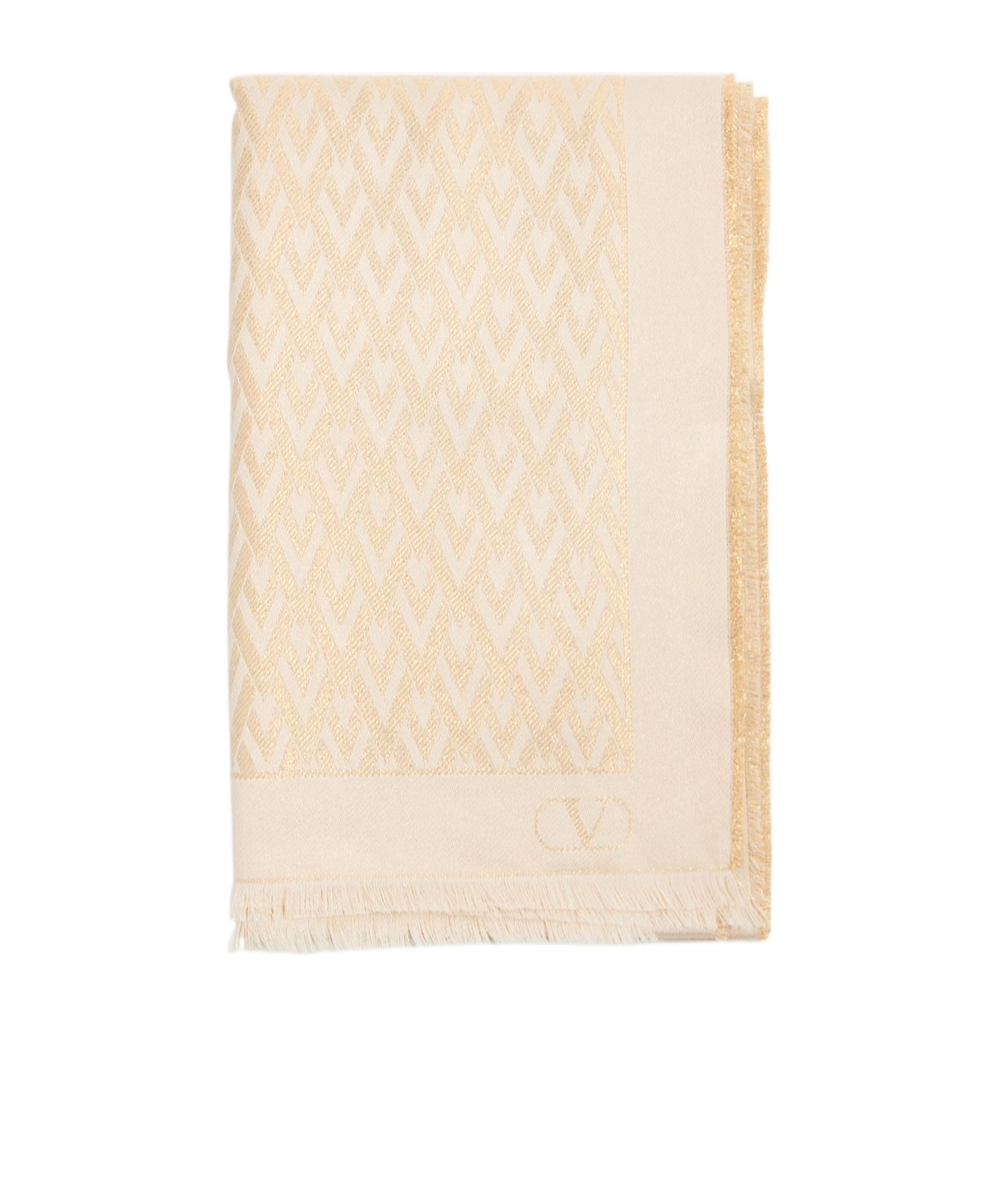 VALENTINO GARAVANI VALENTINO TOUTE LA V FRINGED STOLE