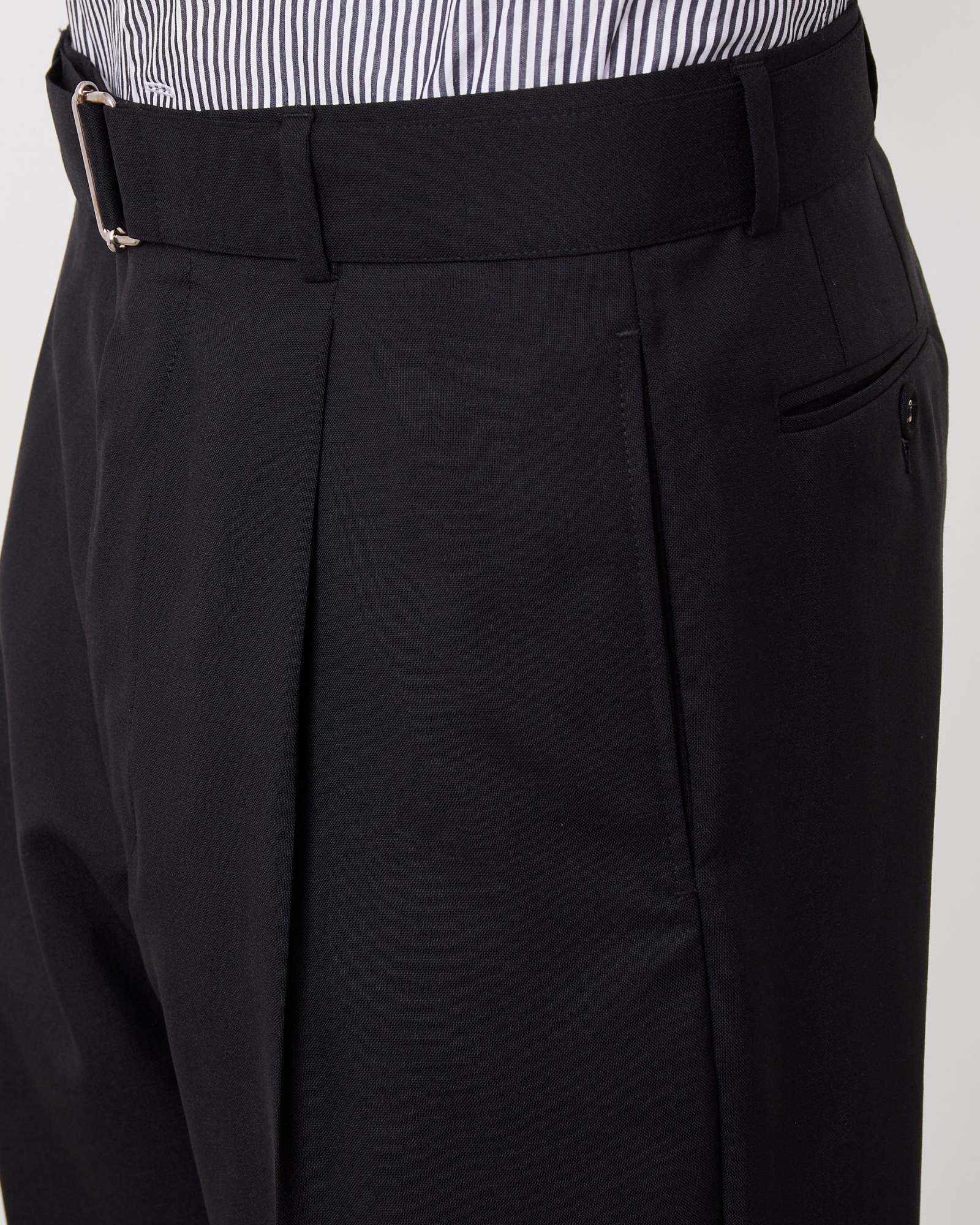 Officine Generale Hoche Slim Fit Wool Pants In Black