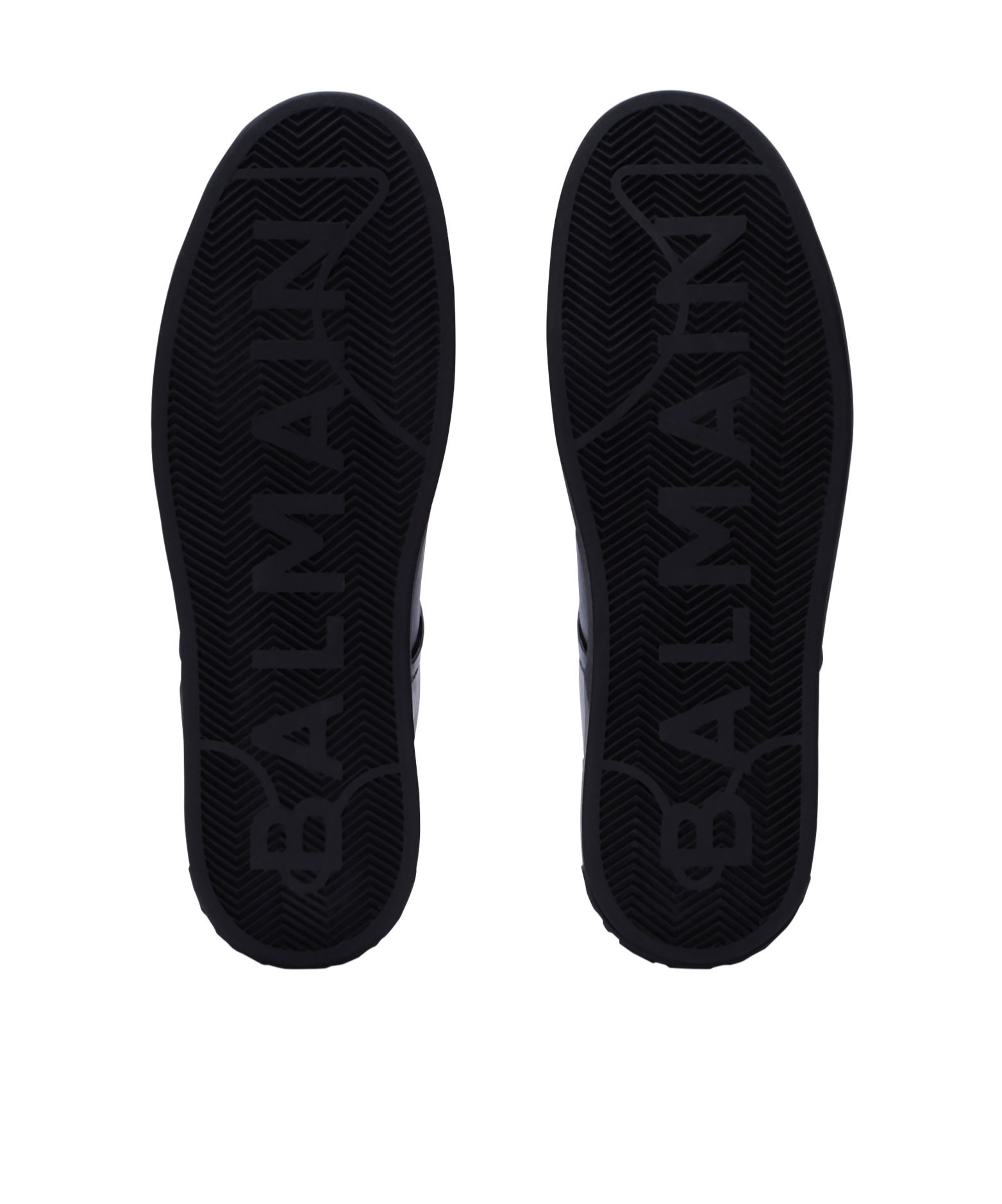 Balmain Black Low Top Sneakers With Logo In Leather In Black