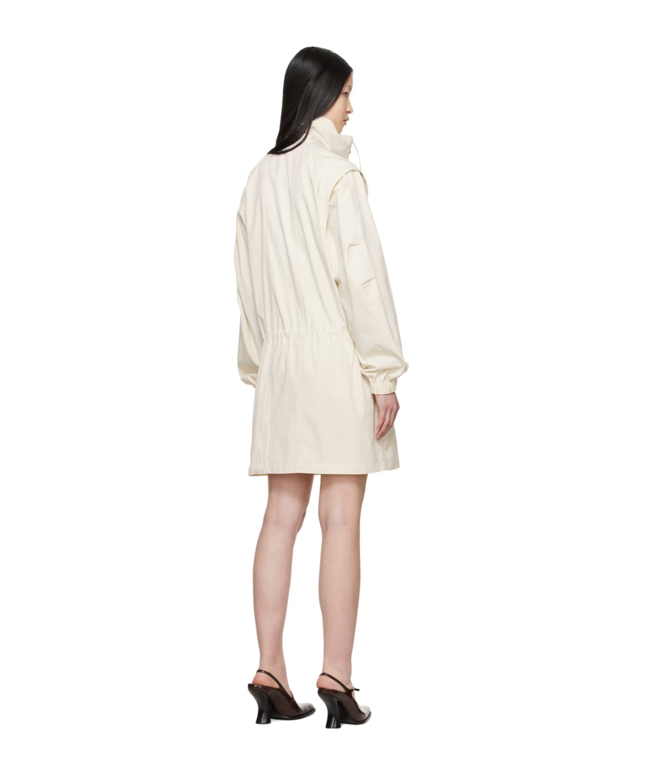 Helmut Lang Gusset Minikleid Aus Twill Aus Einer Baumwollmischung In White