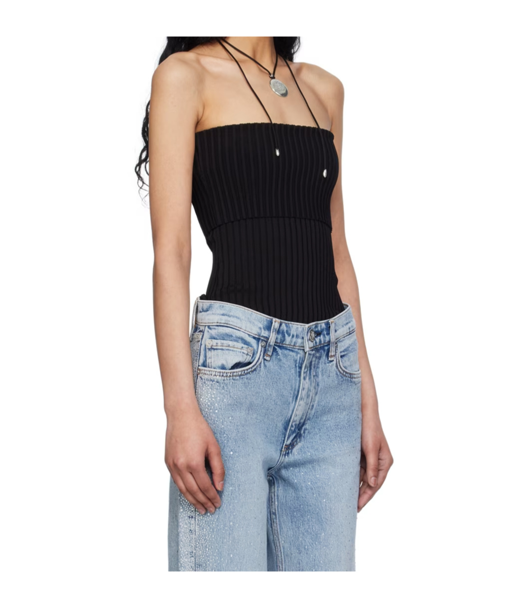 Rag & Bone Rib Knitted Tube Top Vest In Multicolor