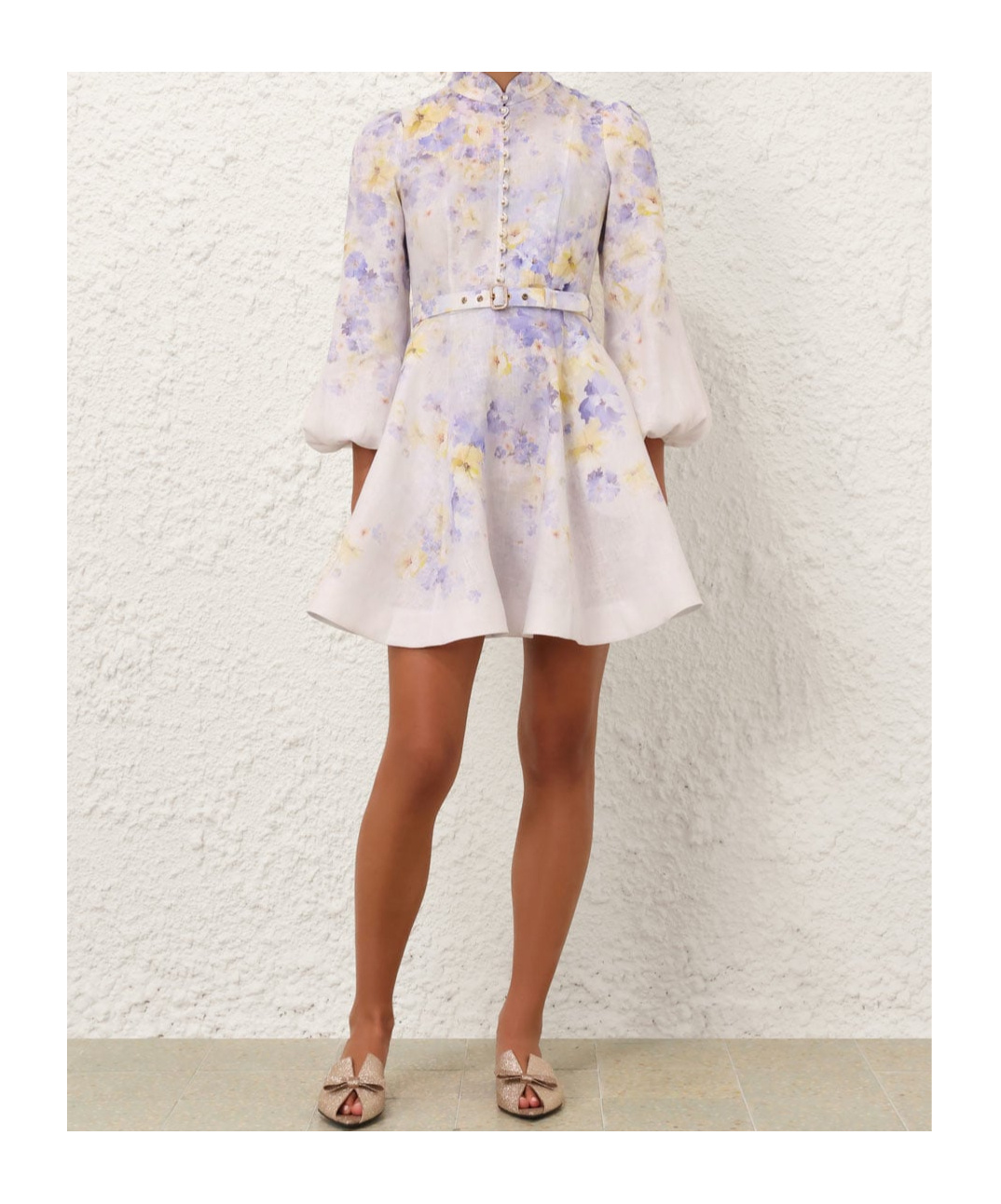 ZIMMERMANN ZIMMERMANN CRUSH BUTTONED MINI DRESS