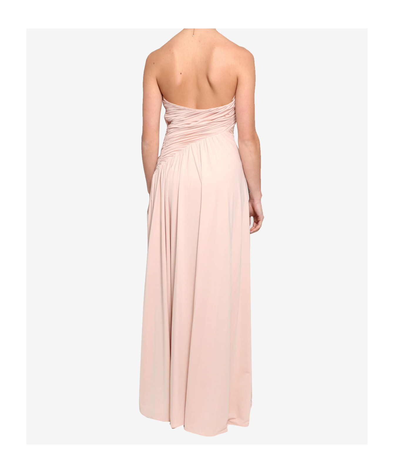 Aniye By Ruffled Strapless Gown In Pink