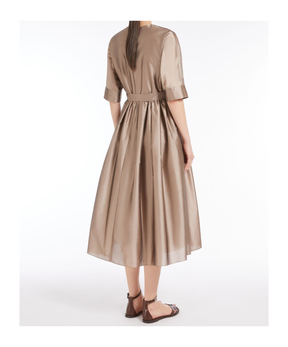 Max Mara Grey Viola Dress In Quaint Rose Color
