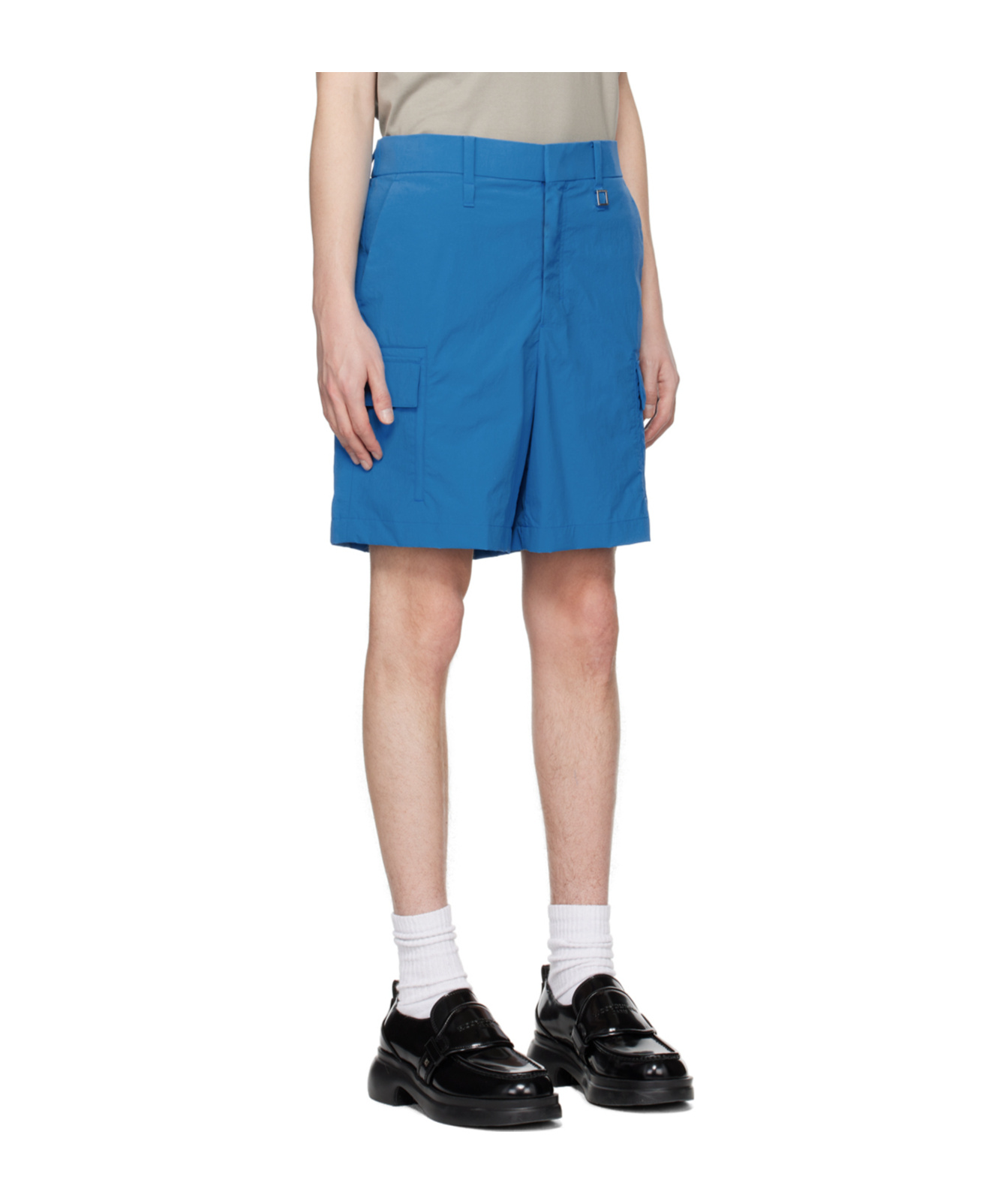 Wooyoungmi Blue Hardware Shorts In Blue