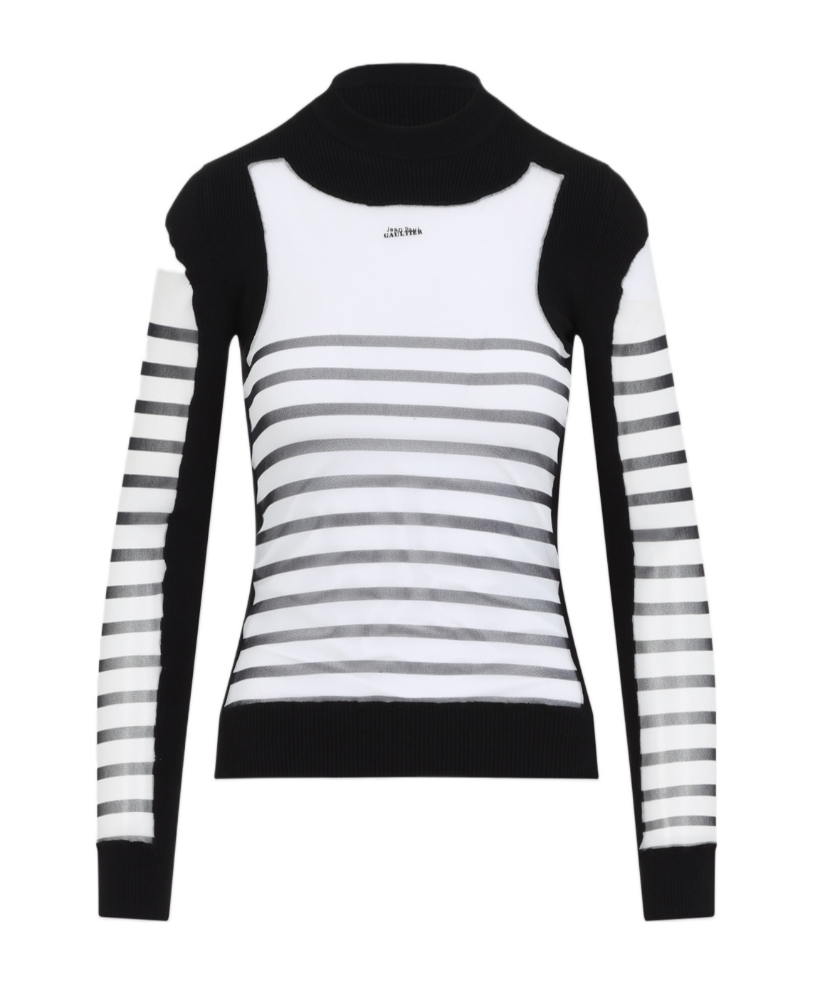 Jean Paul Gaultier Printed 'mariniere' Knit Pullover In White