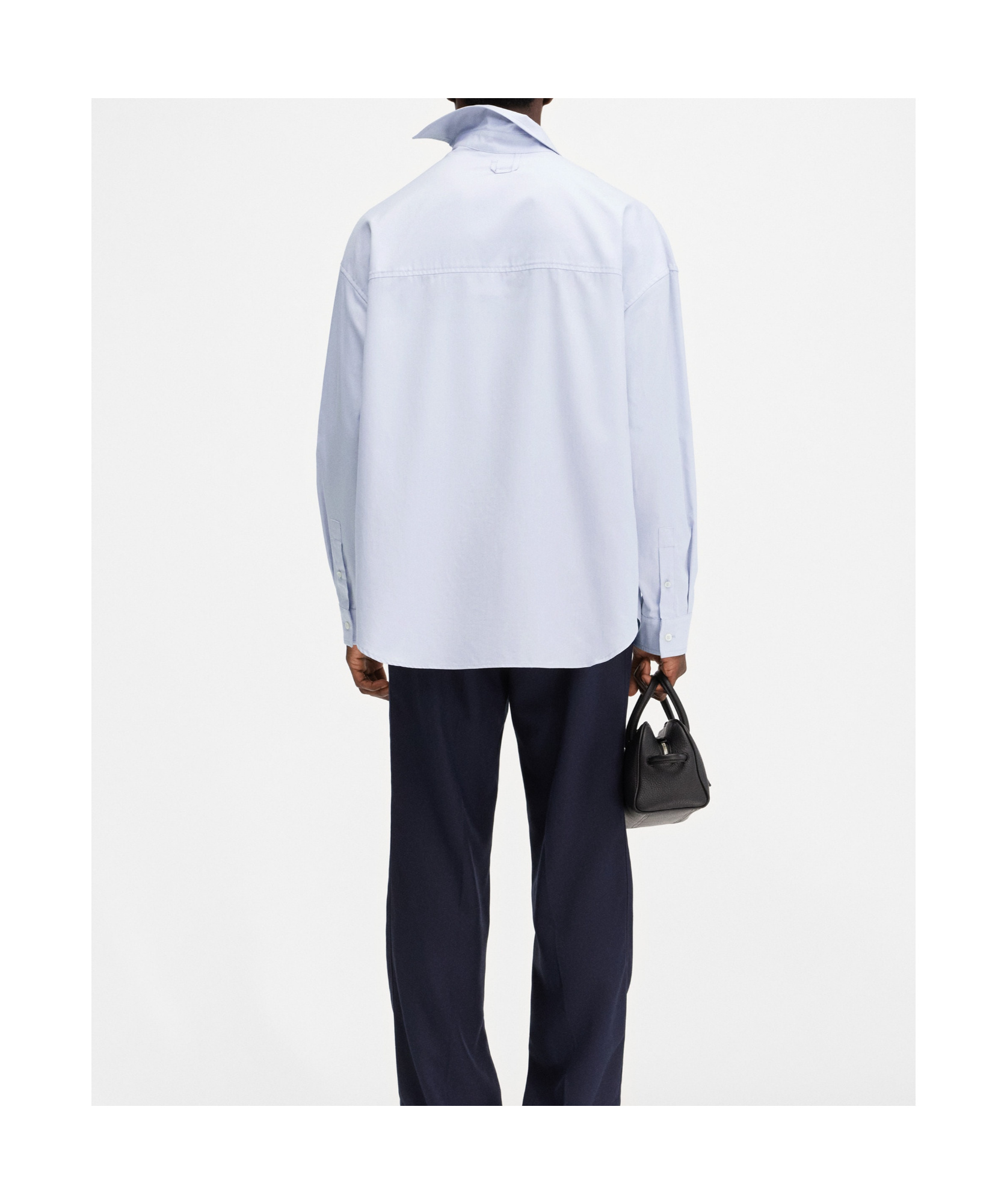 Jacquemus La Chemise Cuadro Cotton Asymmetric In White